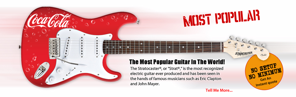 Fender Stratocaster promotional guitar by Brand O' Guitar Company.